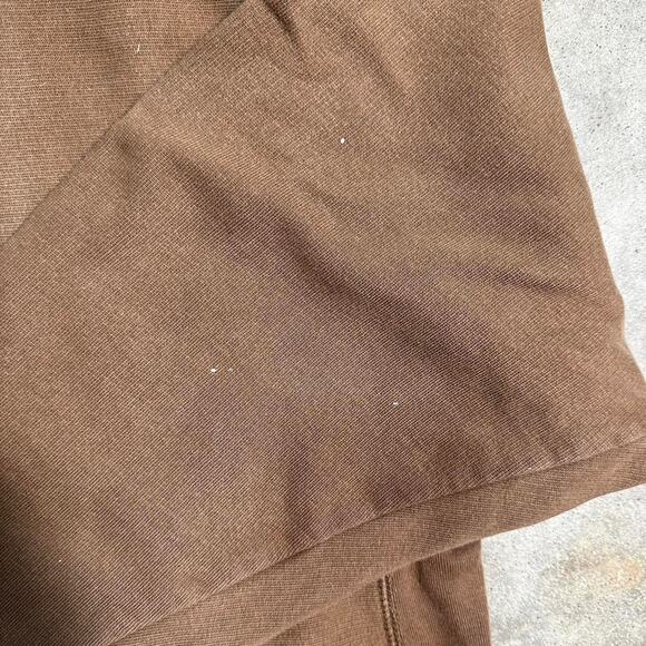 Vintage Y2K Skater Grunge Hoodie Mens Large Brown Tan Yellow Hooded Sweatshirt - Picture 5 of 5